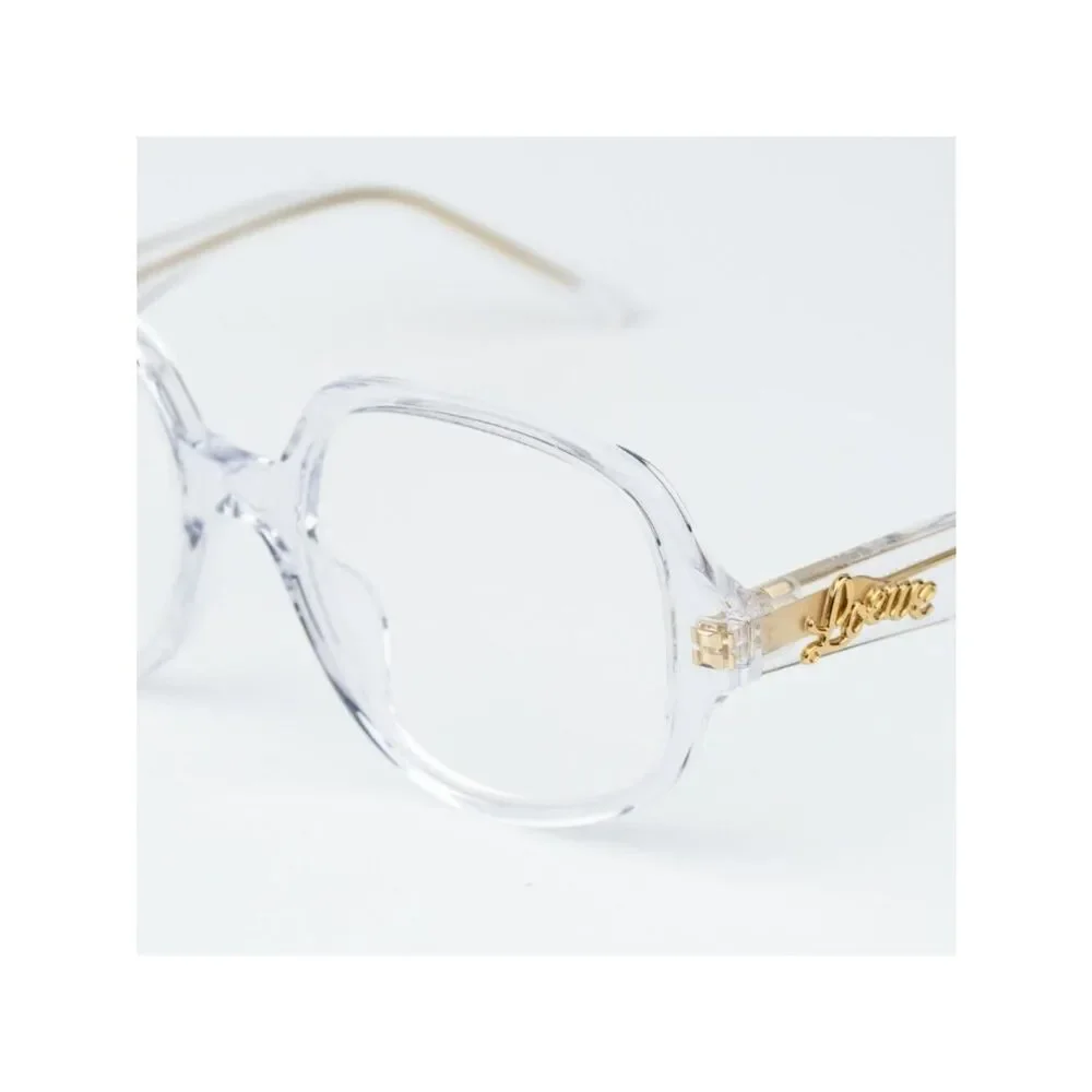 Loewe SLIM Women Eyeglasses White Crystal Round LW50049I 022 NEW AUTHENTIC